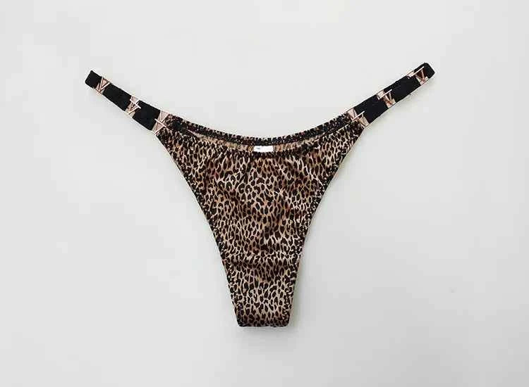 Seamless Sexy Thong Women Underwear Briefs Panties Zebra Flower Low Rise Luxury Metal Buckle G String Bikini Girls Female Panty