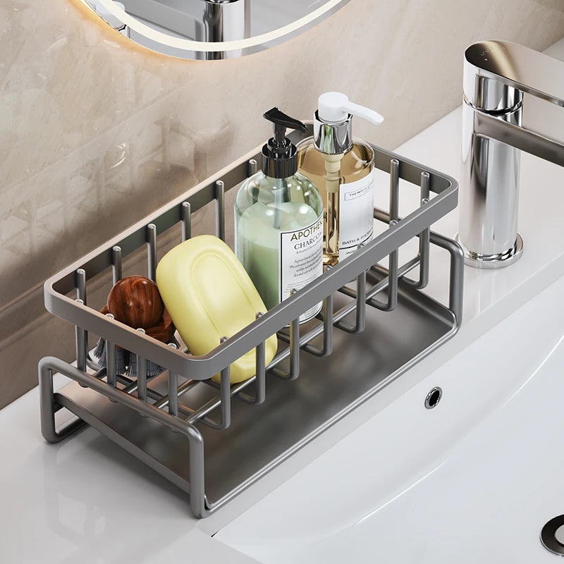 Stainless Steel Sink Caddy Rack – Drainage Sponge Holder