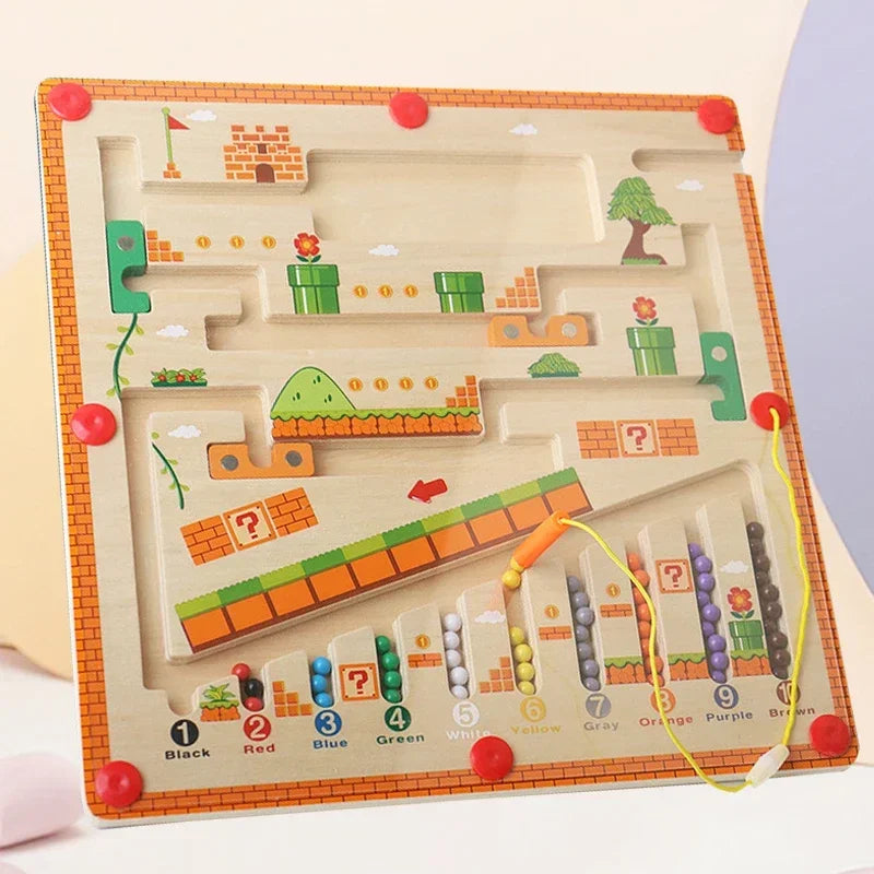 Magnetic Color and Number Maze Learning Education Toys Color Matching Montessori Toys Boy Girl Toys for Children Gift