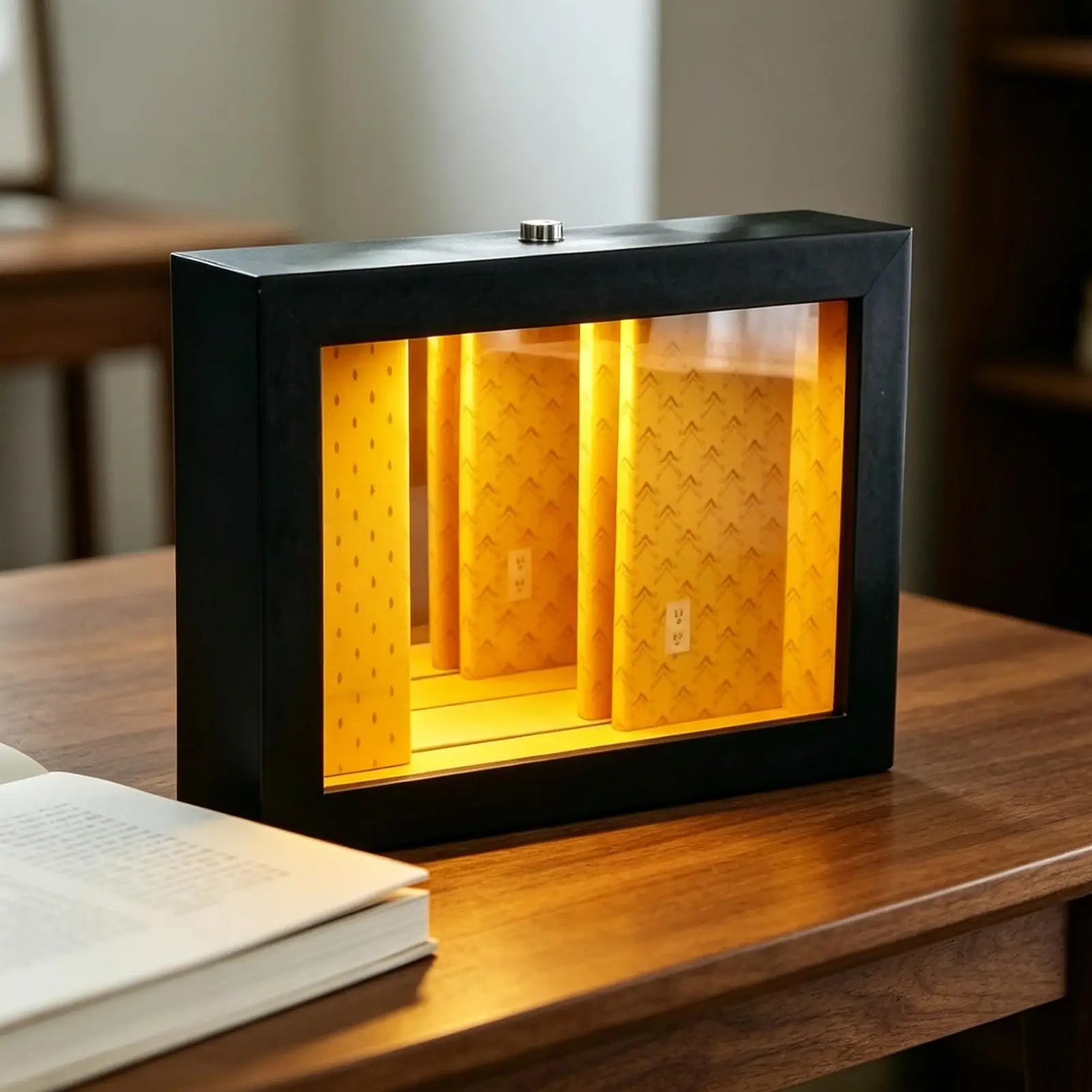 NEW Decorative Desk Frames Lighted 3D Abyss Mirror Desktop Decor Desk Decoration Frame Art For Renters Women Men Home