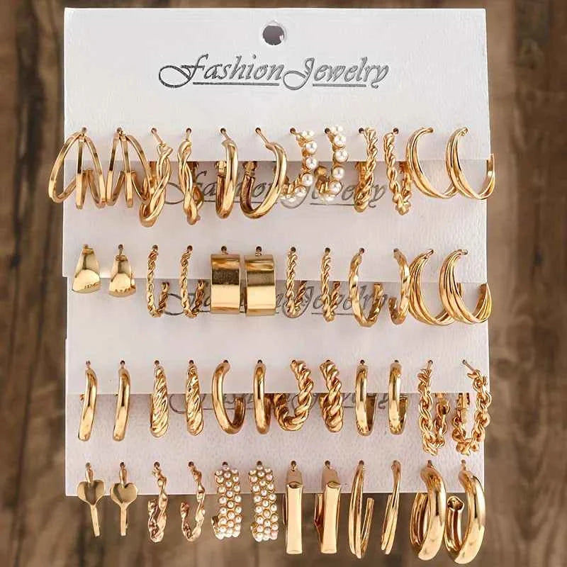 Fashion Creative Simple Earrings Set for Women Vintage Temperament Hollowed-out Butterfly Love Earrings Jewelry Gifts 2026 New