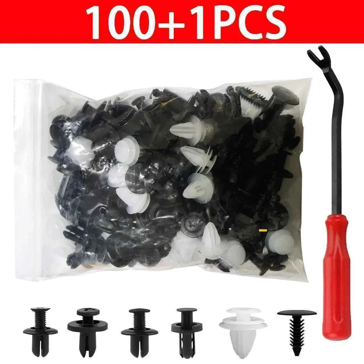 100PCS Automotive Fastener Clip Car Plastic Rivets Fasteners Push Retainer Kit Bumper Door Decorative Panel Retainer Clips