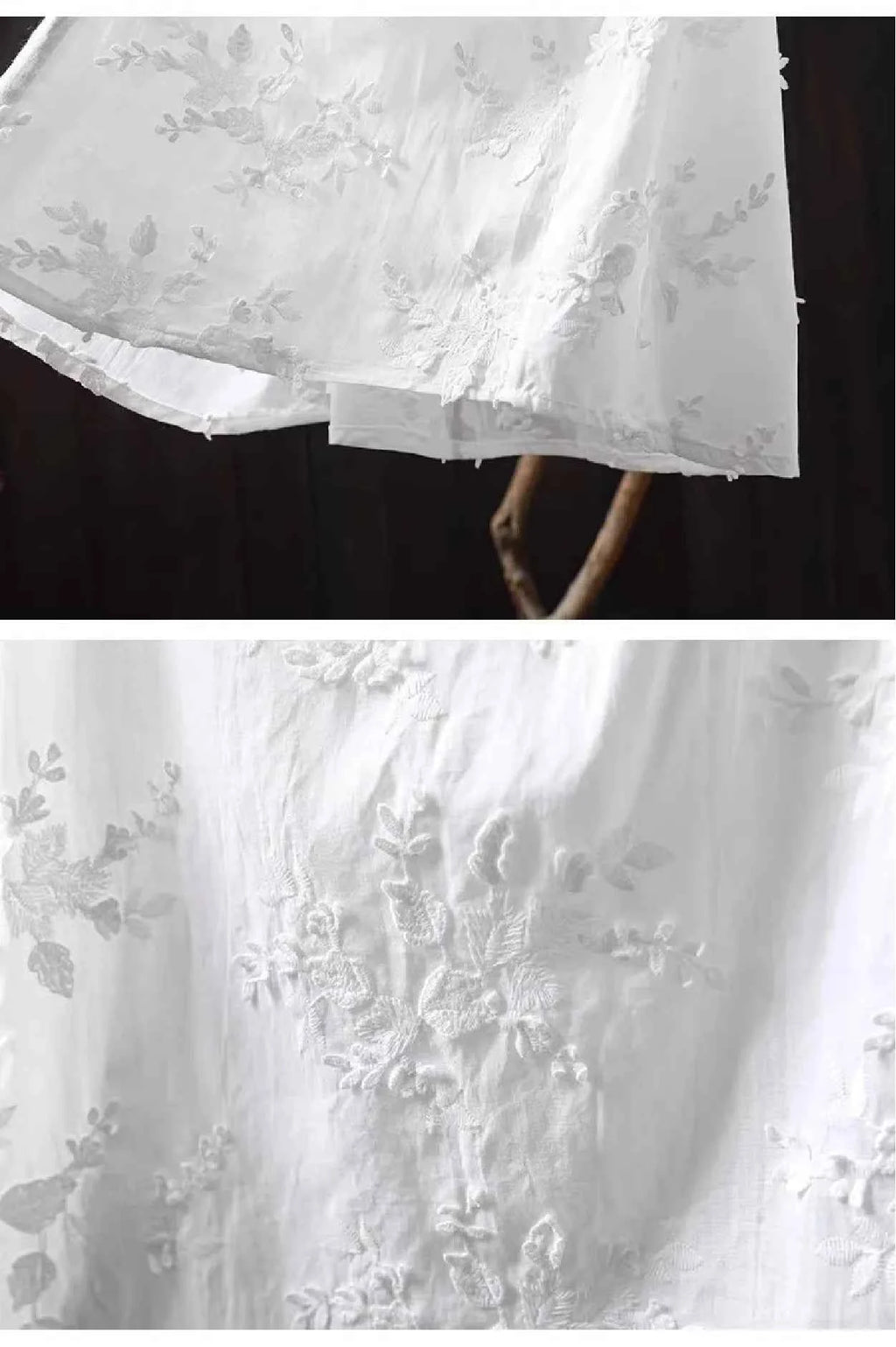SuperAen Spring New Three-dimensional Flower Embroidered Cotton White Shirt Women Loose Sweet O-neck Long-sleeved Shirts