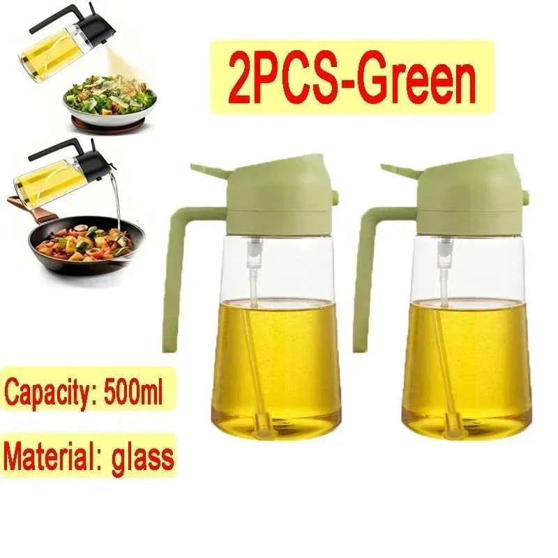 Dual Purpose Glass Oil Bottle Kitchen Spray Oil Sprayer Bottle Kitchen Oils Spray Can Leakproof Oil Spray Bottle Household