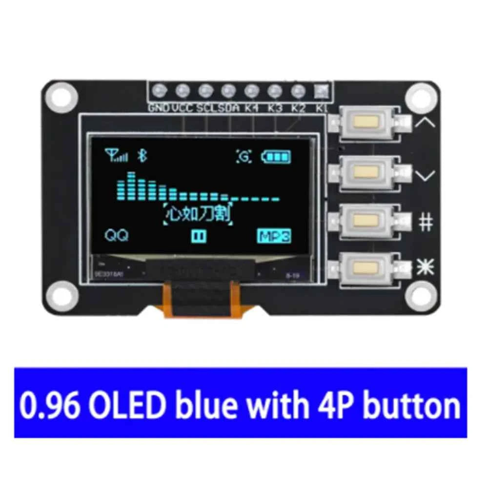 TFT OLED Module EC11 with Rotary Encoder IIC Interface 0.96'' 1.3'' 1.8'' 2.4'' LCD Screen Options for White/Blue Buttons