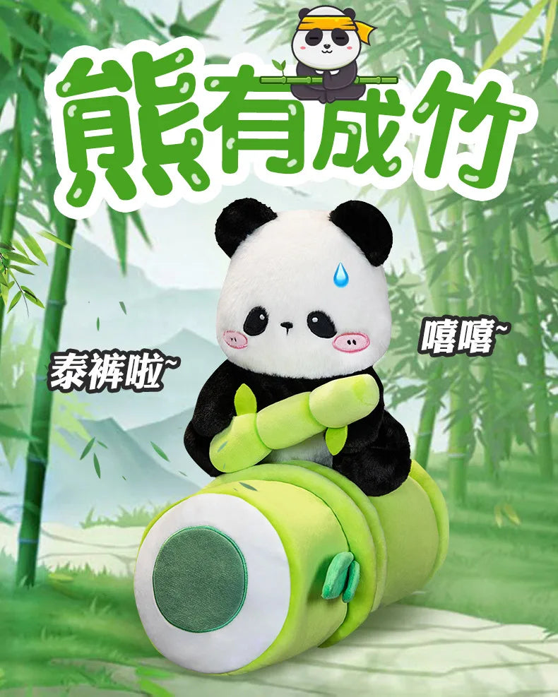 2 in 1 Cute Bamboo Panda Plush Toy Kawaii Stuffed Animal  Panda Plushie Doll Pillow