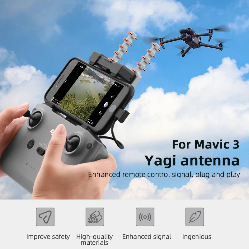 Antenna Signal Booster for DJI Mini 4K/Mini 4/4Pro/Mavic 3 Classic/Mavic Air 2 Drone RC-N1/N2 Remote Controller Range Extender