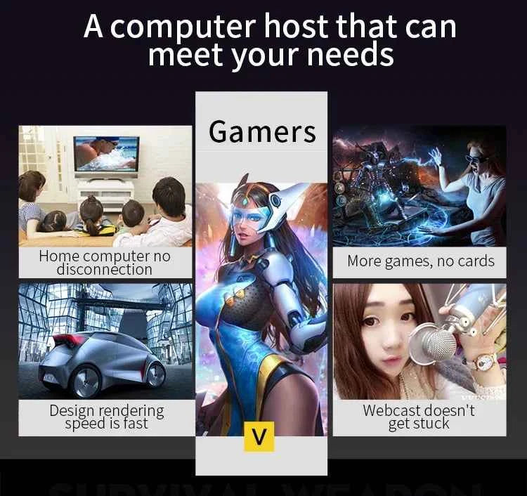Desktop computer desktop computer quad core gaming laptops 6GB graphics computer desktop computer gamer PC