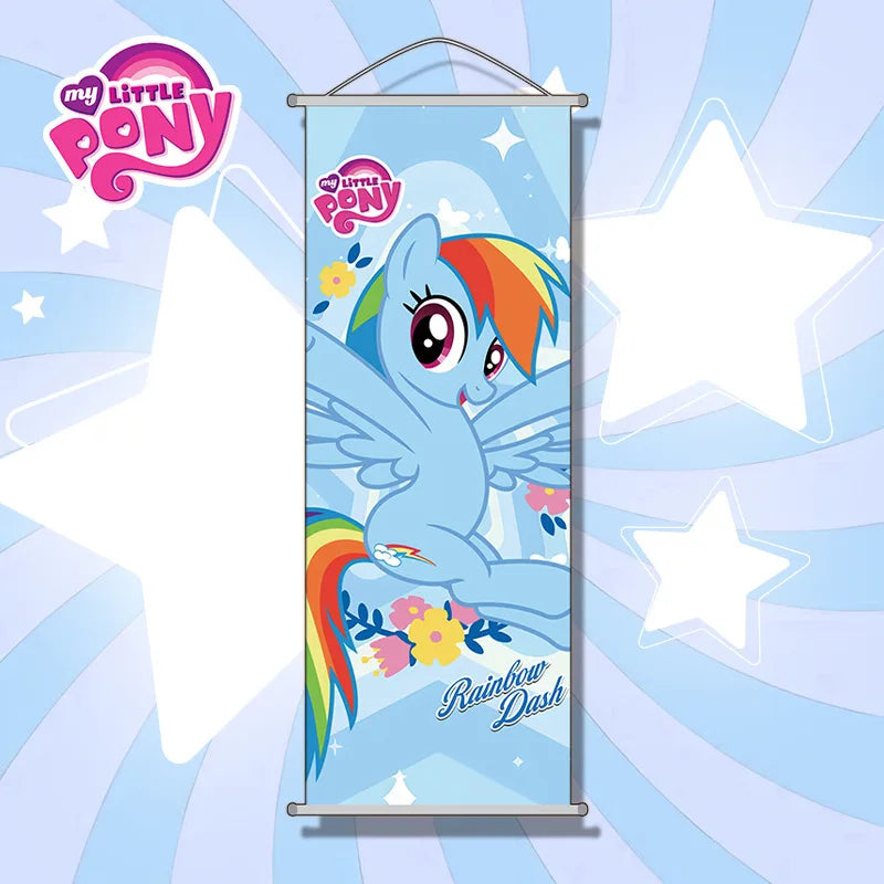 My Little Pony Hanging Poster Anime Convention Wall Decor Canvas Painting for Living Room, Study Room, Children's Room