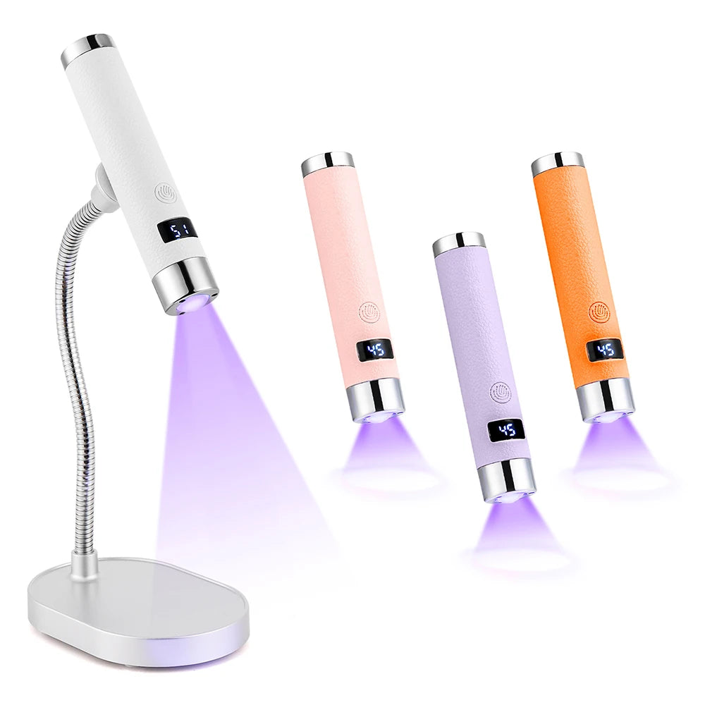 Handheld UV Nail Lamp 2-in-1 Nail Dryer Cordless UV Light Nail Lamp Dryer Nail Curing All Gel Polish Manicure Lamp Nail Art Tool