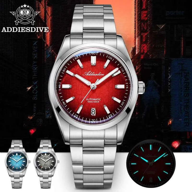 ADDIESDIVE Automatic Watch for Men Dress Mechanical Wristwatch Waterproof 100M Stainless Steel Luxury NH35 Automatic Watches Man