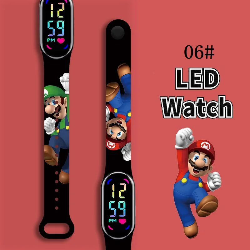 Kids LED Watch Touch Control Digital Watch Silicone Strap Waterproof Sport Wristwatch for Boys Girls Children Birthday Gift