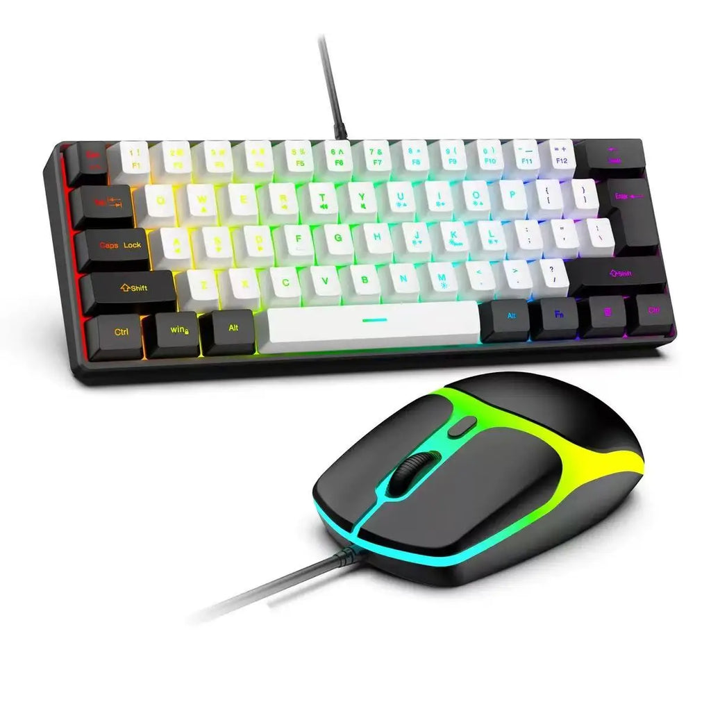 2026 new Mini 60% Compact Wired Keyboard 61 Keys RGB Backlight Membrane Keyboard For Windows PC Office laptop Computer