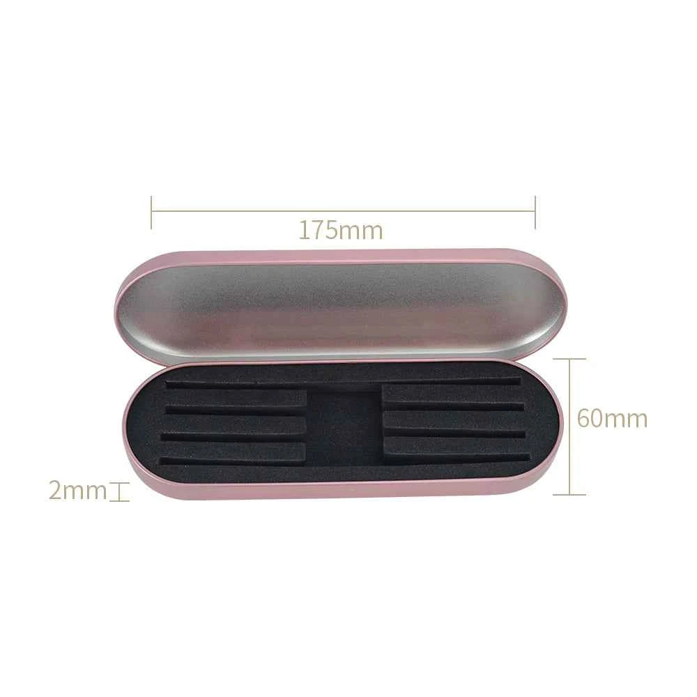1 Pcs Eyelash Tweezer Storage Case Tinplate Material Easy To Carry Double Protection Different Size Color Box Tools Supplier