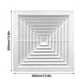 New Plastic Air Vent Grille With Flaps Square Duct Heating Vents Silent Operation White Exhaust Fan Cover Ceiling Mount