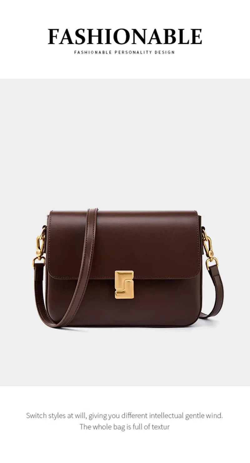 100% Genuine Leather Women's Shoulder Bag High Quality Luxury Designer Crossbody Bags Fashion Cowhide Female Handbags