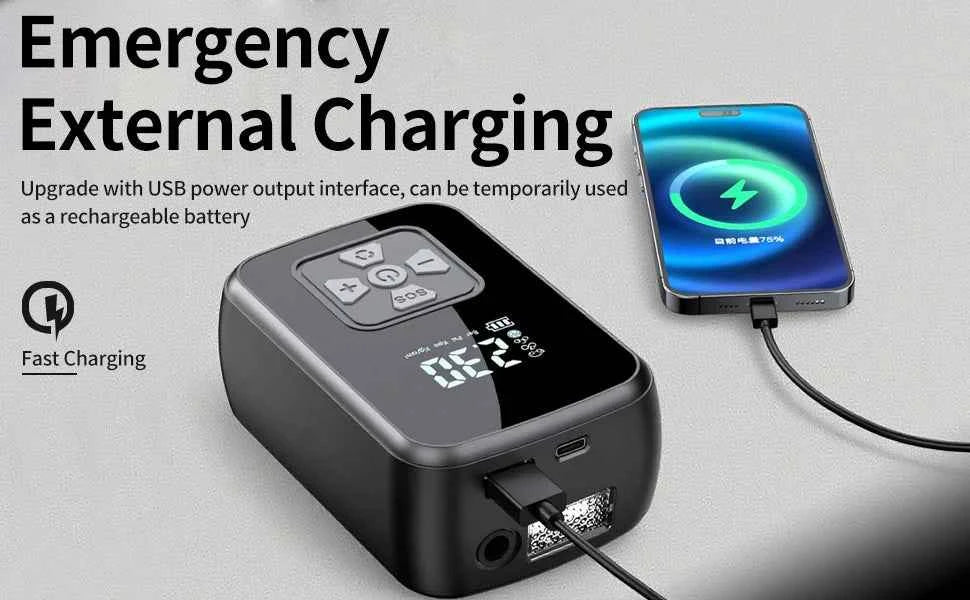 YIJU Rechargeable Tire Inflator Electric Portable Inflator For Car Motorcycle Bicycle Air Compressor Football Ball Inflator Pump