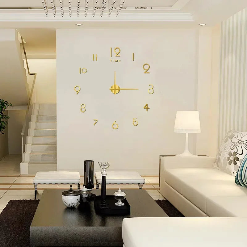 DIY Modern Design Large Wall Clock Fashion Decorative Living Room Wall Clock Home Decoration Clocks Decor Decoration for Bedroom