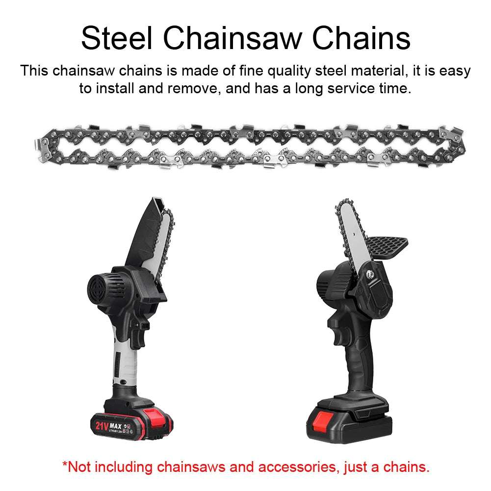 1 PCS 6 Inch Mini Steel Chainsaw Chains Electric Chainsaws Accessory Practical Chains Replacement