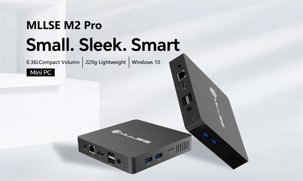 MLLSE Mini PC M2 Pro Intel Gemini Lake Intel J3710 8GB RAM 128GB ROM Dual-Band WiFi 5 Bluetooth 4.2 USB 3.0 Mini Computer