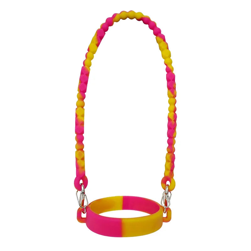 Water Bottle Handle - Soft Silicone Holder, Sling, Lanyard Fits Most 8-40oz Bottles