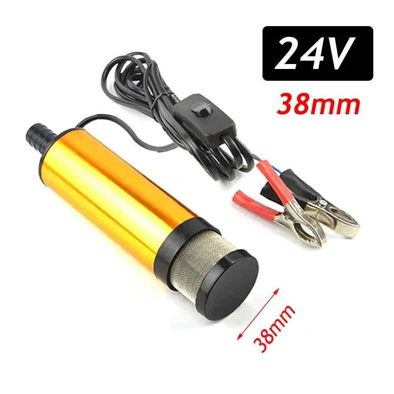 51MM 38MM Car Electric Oil Pump 12V 24V For Pumping Diesel Oil Water Submersible Aluminum Alloy Shell Fuel Transfer Pump