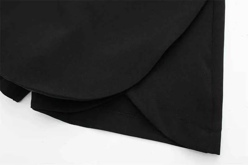 MUJER 2025 Asymmetric Skort For Women Pink Black Mini Skirt Shorts Woman Fashion High Waist Short Skirts Summer Casual Shorts
