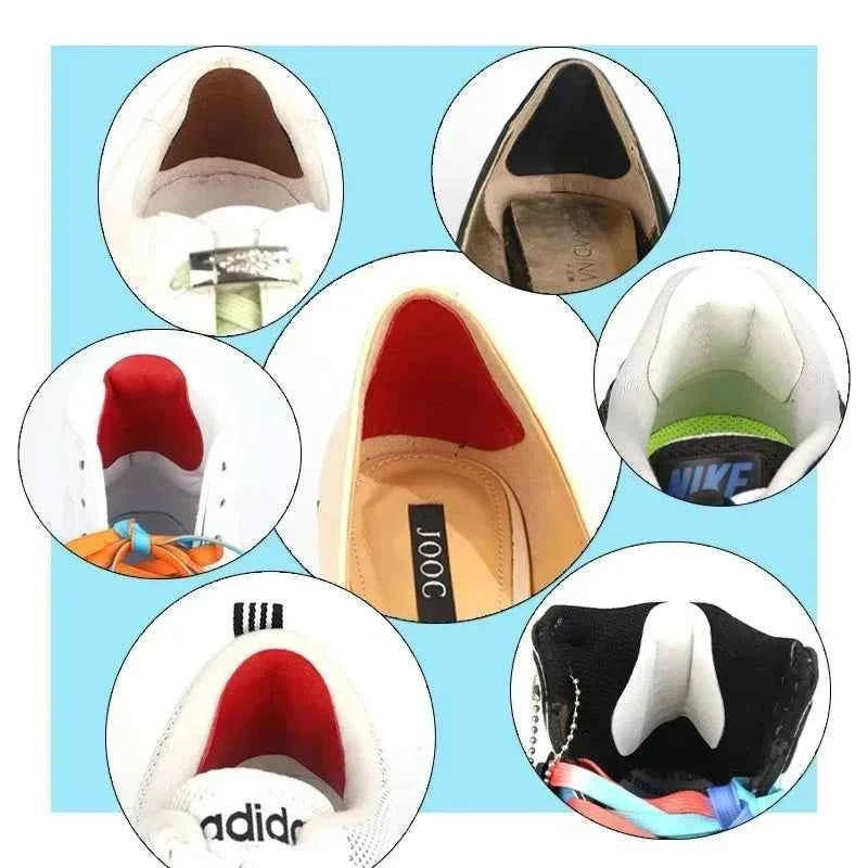 4Pcs Sneaker Heel Repair Pad Adjustable Size Wear-resistant Footbed Invisible Heel Repair Pad Repair Shoe Hole Pad Back Sticker