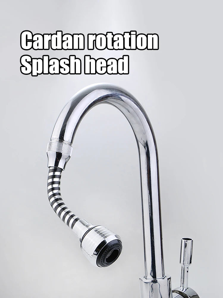 Kitchen splash proof PVC black wire long thread installation splash proof head pressurized soft aerator shower faucet