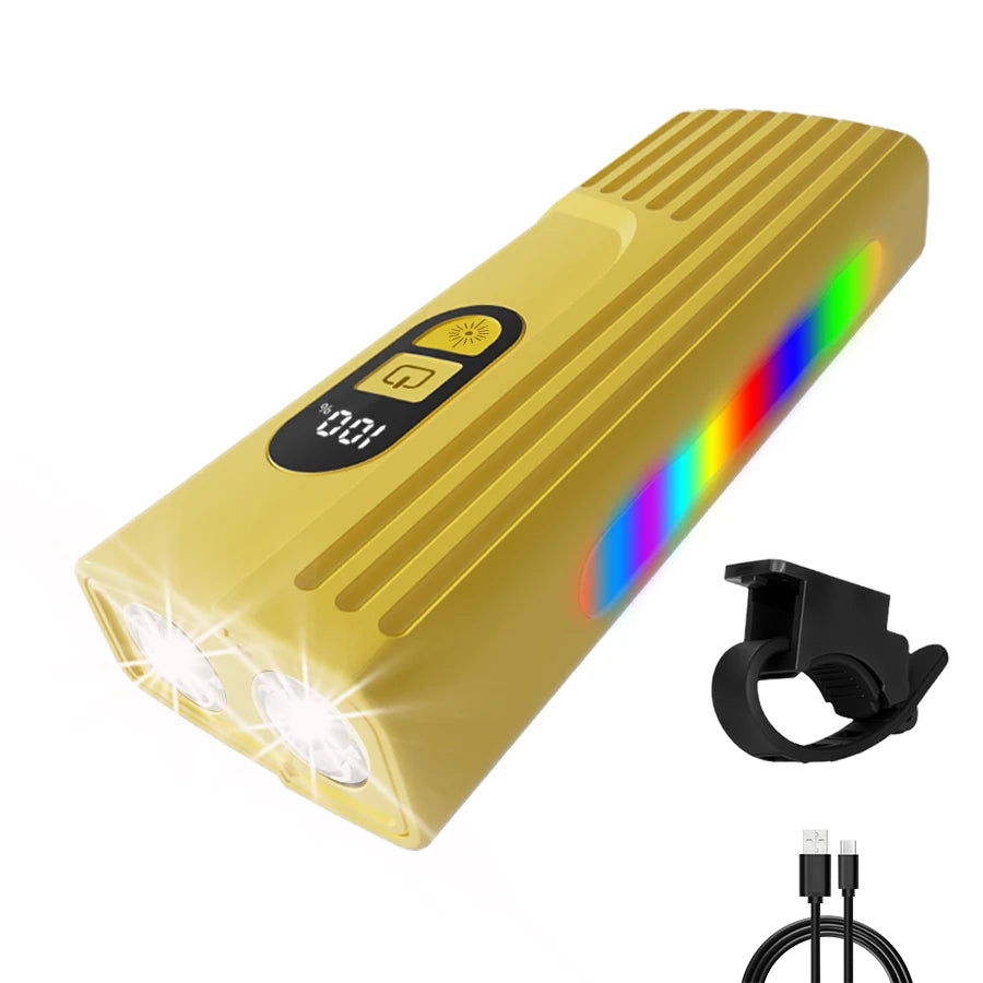 KDULIT 9 LED Bicycle Headlight USB Rechargeable Bike Lamp Super Bright Handlebar Lights Outdoor Waterproof Cycling  Front Light