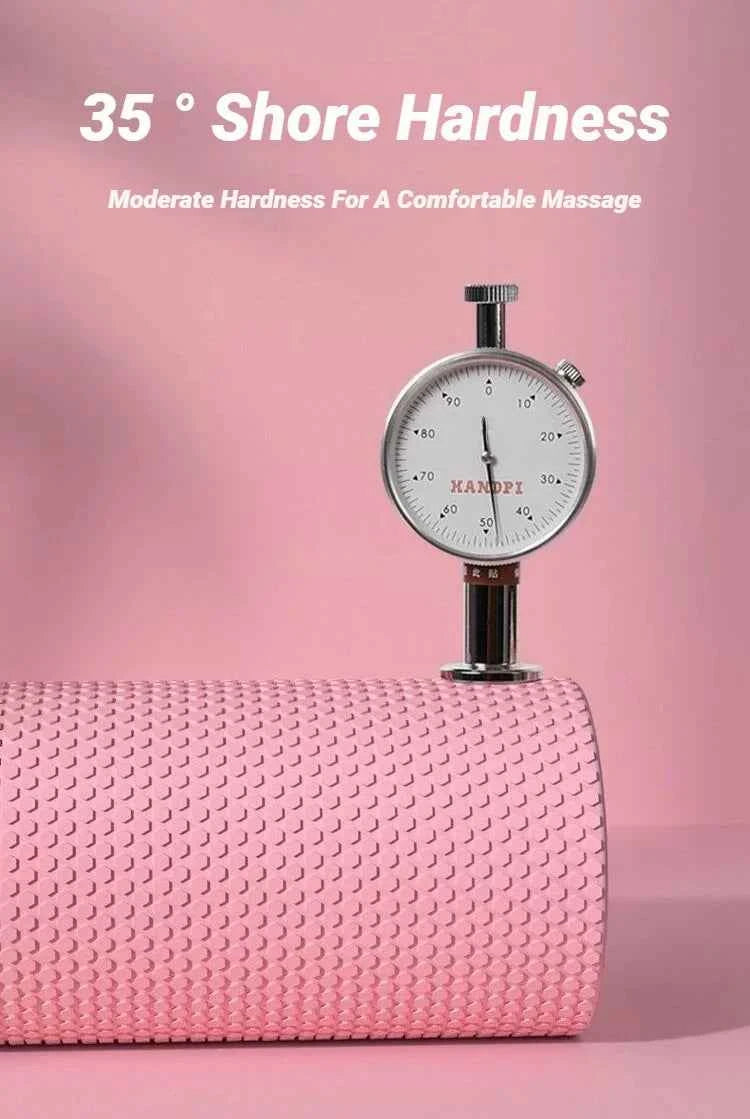 Hexagonal Yoga Roller: Round EVA Foam Cylinder for Pilates & Enhanced Home Workouts (Diameter 9.5cm, Length 29.7cm)