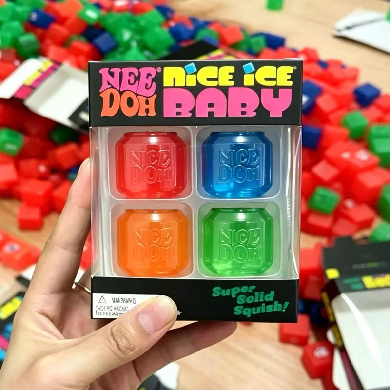 Squishy Schylling NeeDoh Nice Cube Sensory Squeeze Toy Super Squishy Stress Relief Anxiety Sensory Tool Stress Reliever Toys