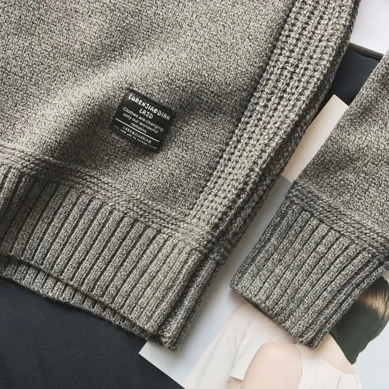 Sweaters Male 2026 Winter New Style Thick Warm Sweater Men Youth O-neck Sweaters Autumn Men's Wool Pullovers Size Plush M-5XL