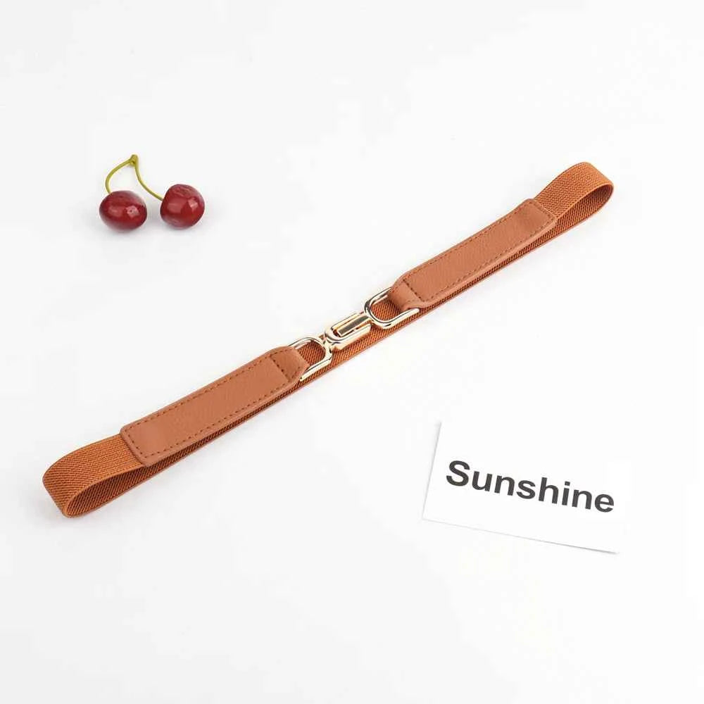 Women Skinny Belt for Dresses Ladies Fashion Elastic Belts Waist Band Cinch Waistband
