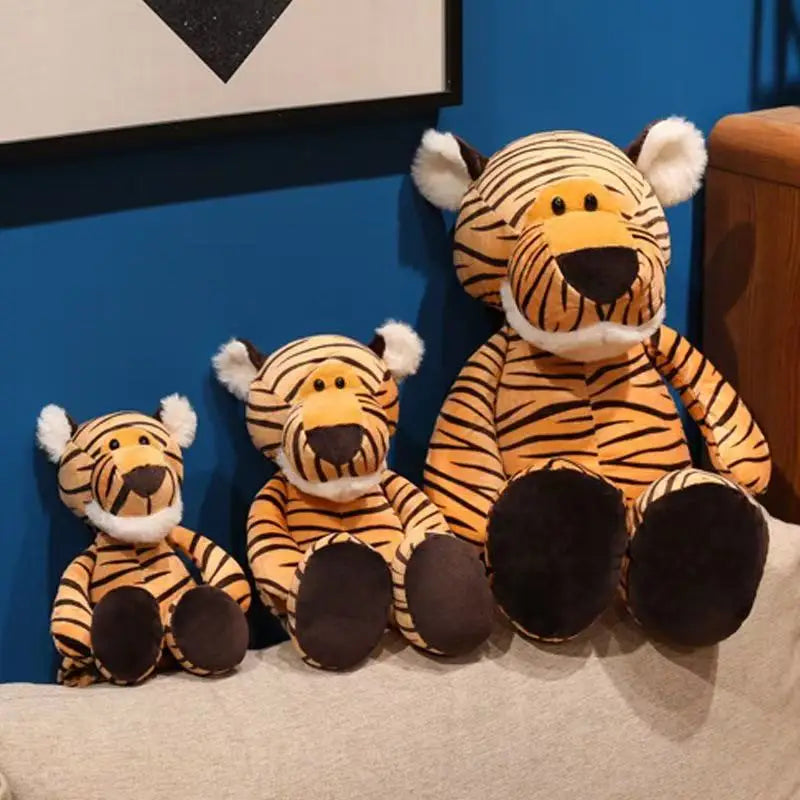 25CM Kawaii Jungle Animal Plush Toys Forest Animal Plush Dog Zebra Elephant Lion Fox Giraffe Children's Toys Doll Birthday Gift