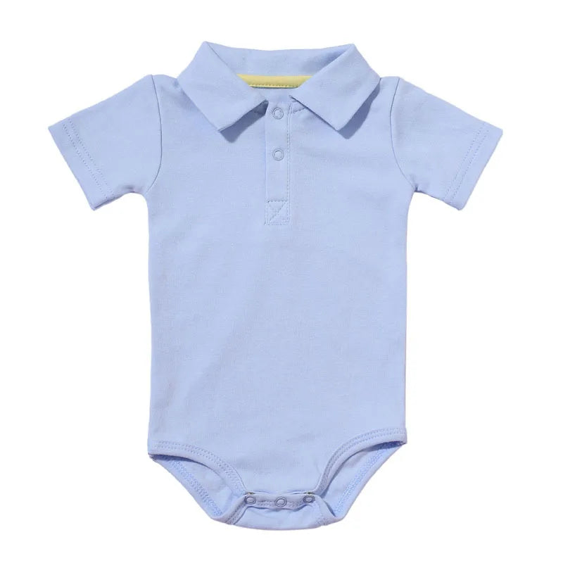 Bodysuit & One Pieces Baby Clothes Summer Short-sleeved Polo Baby Jumpsuit Crawling Clothes Baby Clothes Romper Newborn Clothes