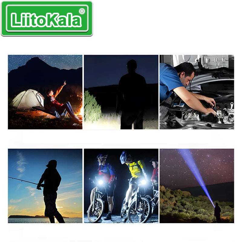 LiitoKala Ultra Bright Core LF-X725 Flashlight 21700 3500mAh Battery Illumination 1500LM 20W 500m Range