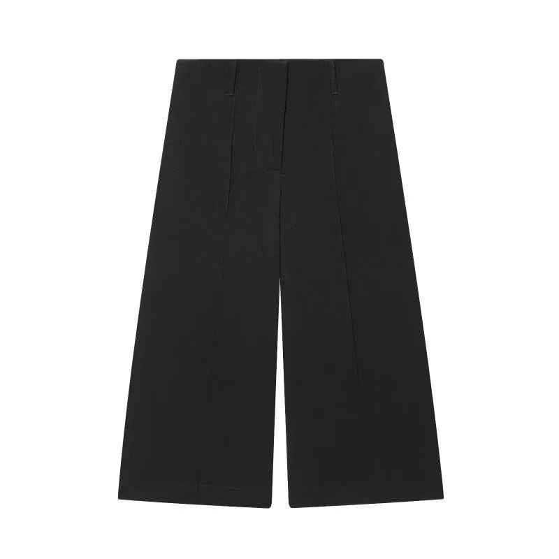 ETJ 2025 women's new fashion design three-dimensional cut high collar slim suit jacket & matching casual trousers