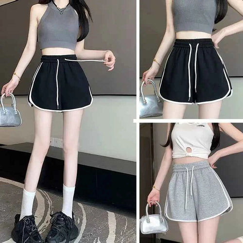 2026 Summer New Women Outdoor Sports and Fitness Shorts Korean Edition Sexy High Waist Yoga Casual Wide Leg Home Sleepers