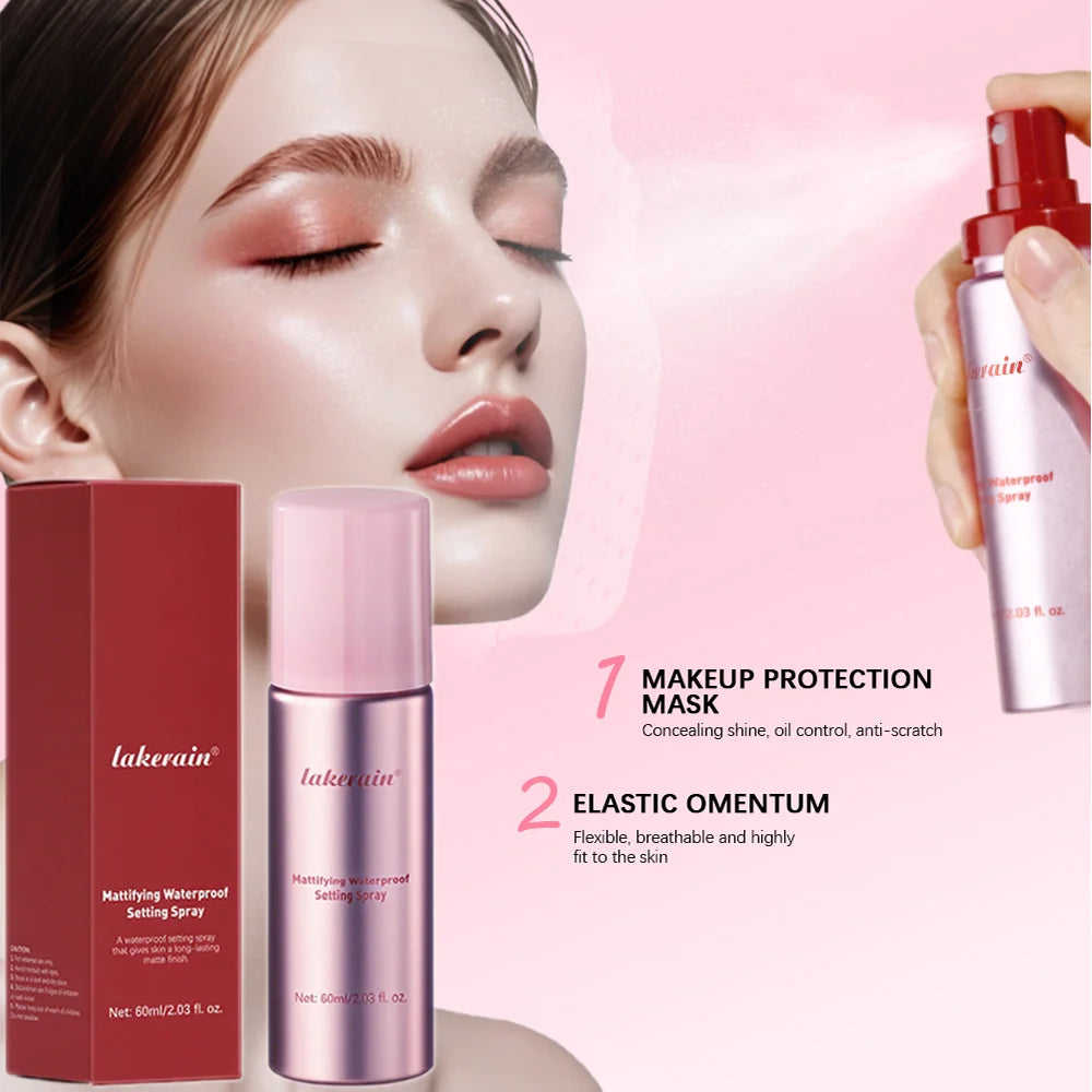 Mattifying Oil Control Setting Spray Waterproof Anti-sweat Quick Fix Makeup Spray Portable Matte Base Makeup Fixer