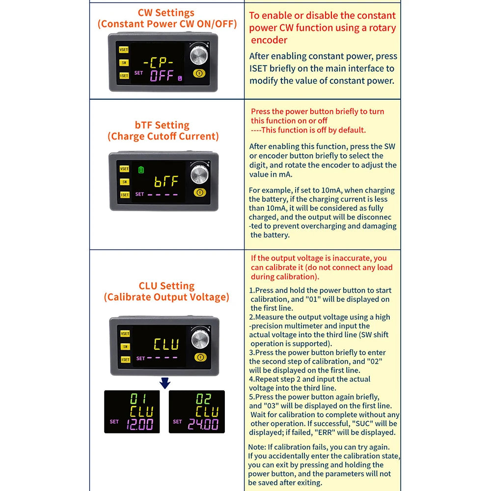 SK60 SK120 DC Buck Boost Converter CNC Adjustable Regulated Laboratory Power Supply Constant Voltage Current Solar Charge Modul