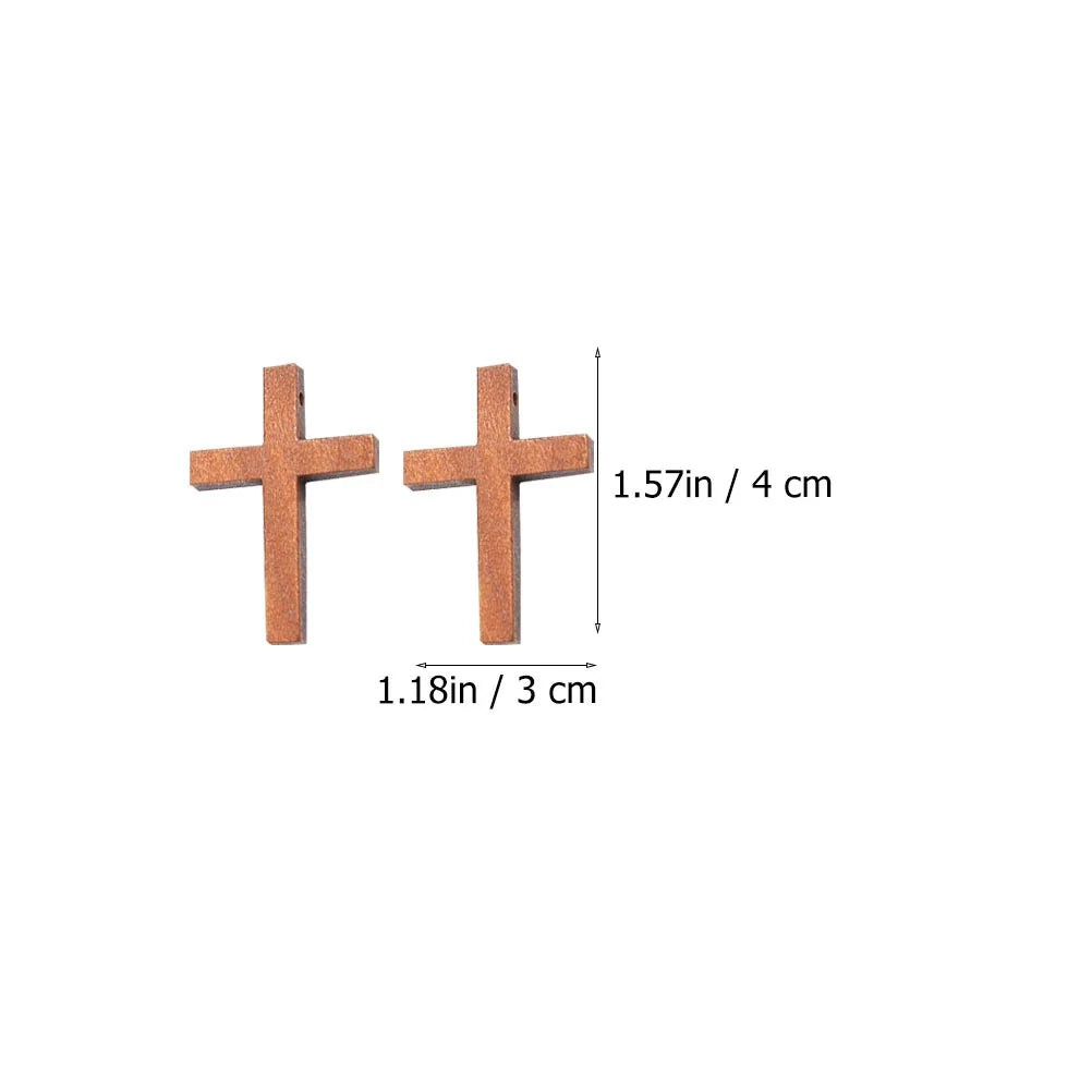 20Pcs Small DIY Cross Decor Premium Wood Material Wall Hanging Craft for Living Room Bedroom Ornament DIY Wooden Cross