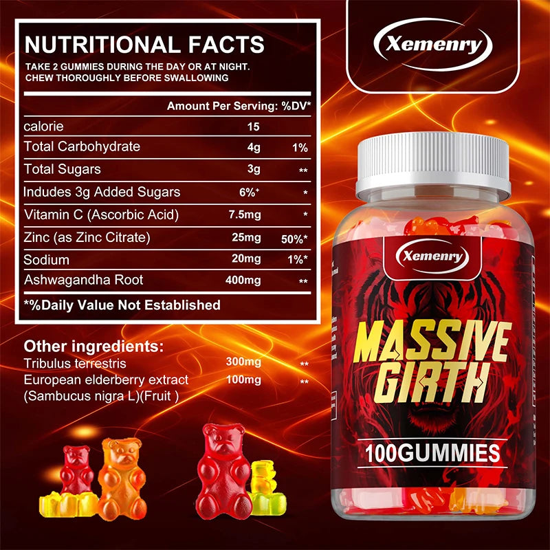 Men’s Vitality Gummies Supplement – Energy & Endurance Support