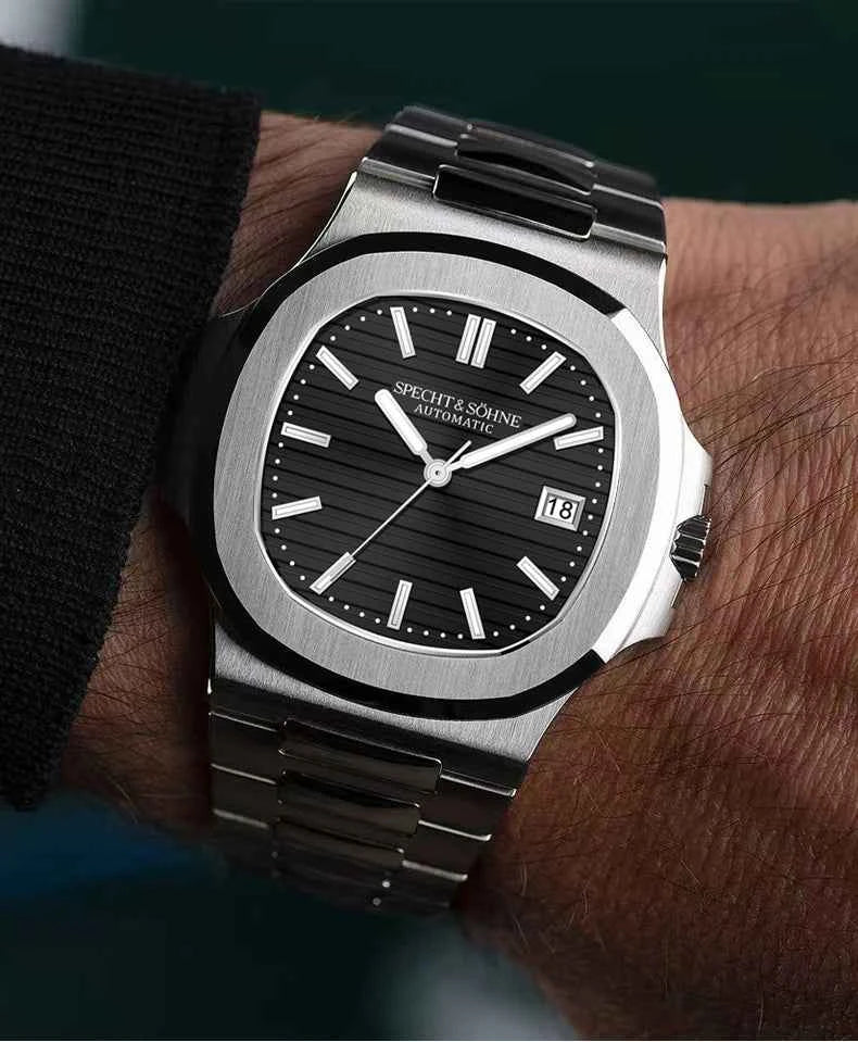2025 New Specht Sohne Men's Automatic Mechanical Watches  Sapphire Crystal Stainless Steel 50m Waterproof 5711 Watch For Men