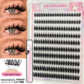 10 rows of 200 clusters of self-adhesive false eyelashes, makeup eyelashes, extending soft eyelashes, 9-13mm（MIX)