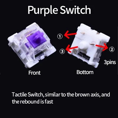 Outemu Switch for Mechanical Keyboard Black Blue Brown Red 3Pin Dustproof Linear Tactile Clicky Silent Compatible with MX Switch