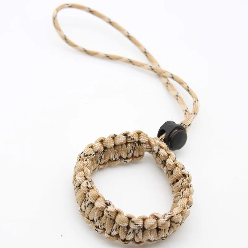 Outdoor Survival Bracelet & Camera Wrist Strap - Paracord Braided Cord Pendant, Universal Wrist-Mounted Braided Paracord