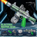 New M416 Electric Water Gun With light Sprays Flame Effect Continuously High-pressure High-speed Powerful Outdoor Water Gun Toys