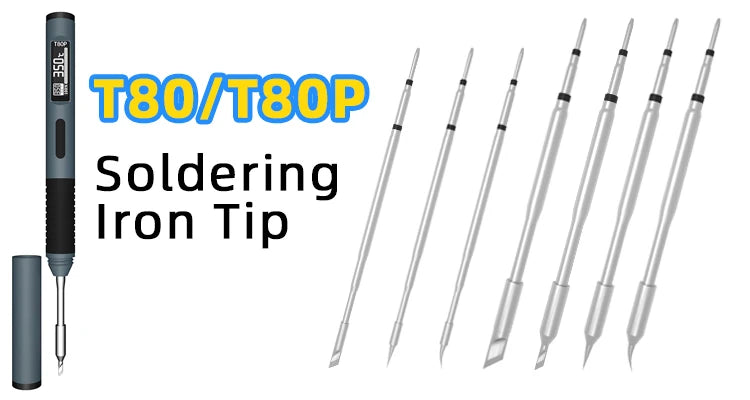 ALIENTEK T80/T80P Electric Soldering Iron Adjustable Temperature 100W Fast Heat Portable Digital Smart Welding Station C210 C245