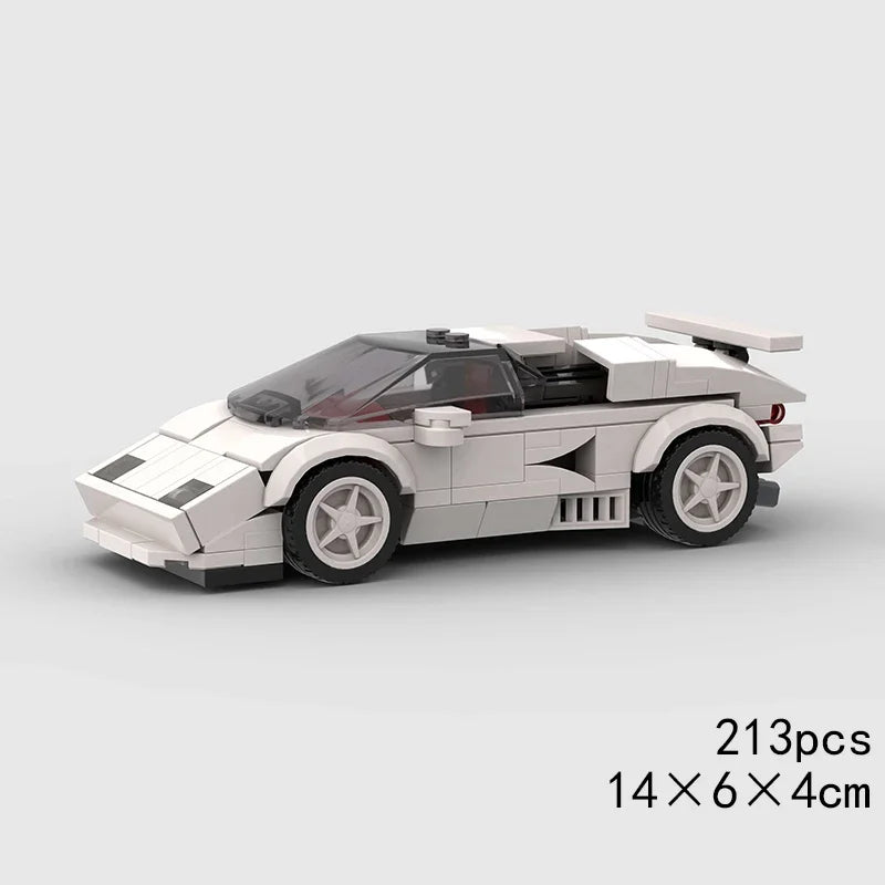 MOC Car Speed RX7 AE86 Chiron R8 Creative Racing Vehicle Model Building Block Super Race brick City Rally Sport Toy Technical
